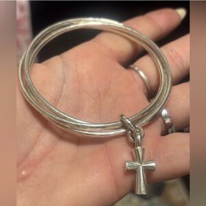 James Avery SterlySilver Cross Charm Bracelet